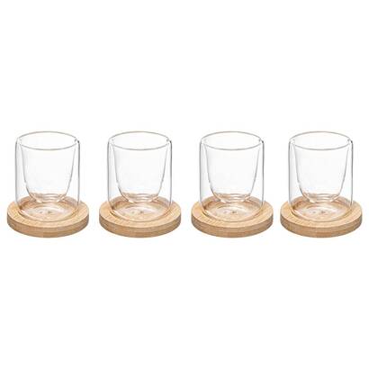 Set di 4 tazze "clea" trasparente