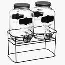 Dispenser doppio "Duo" 4L, Trasparente Trasparente