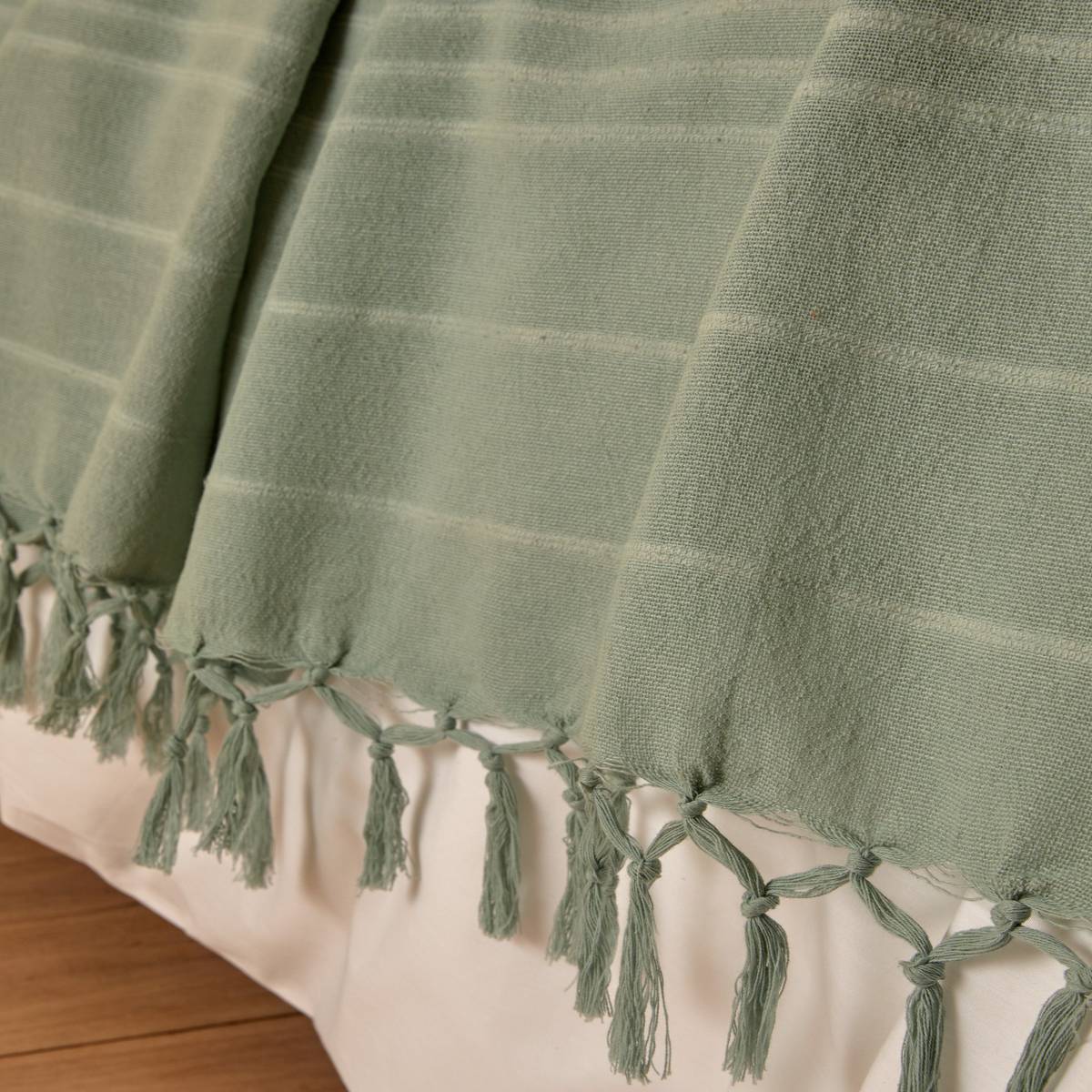 Coperta da letto "Anjali" Verde Celadon, 220x160 cm Verde celeste