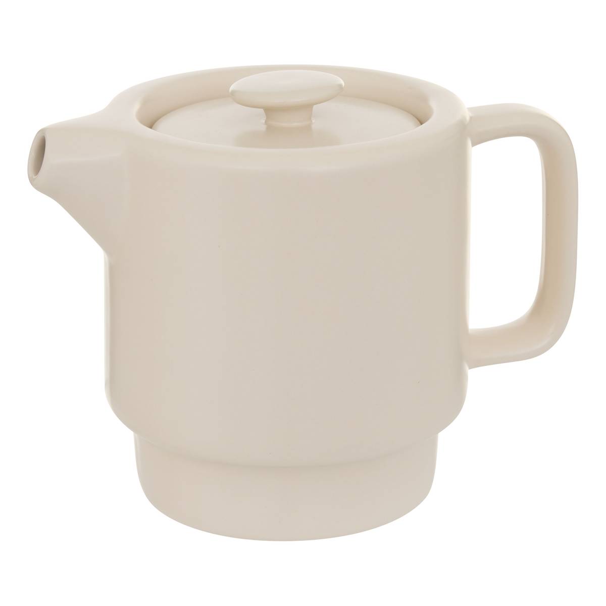Teiera "Nature" 700 ml, gres (ceramica), Crema Crema