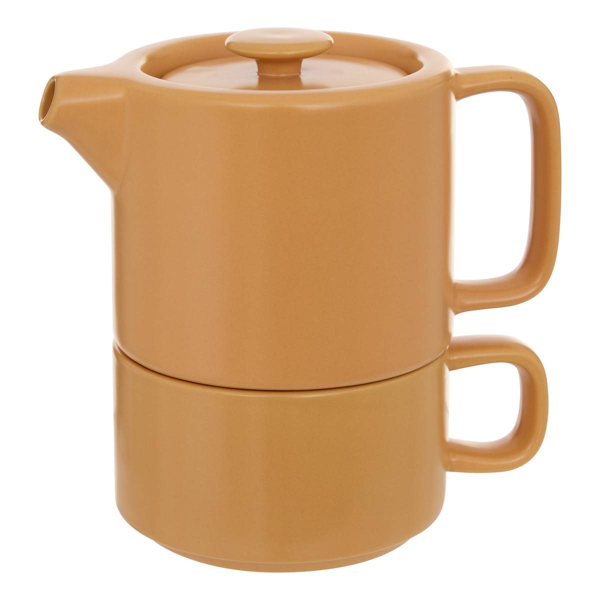 Teiera "Nature" 700 ml, gres (ceramica), ocra Ocra
