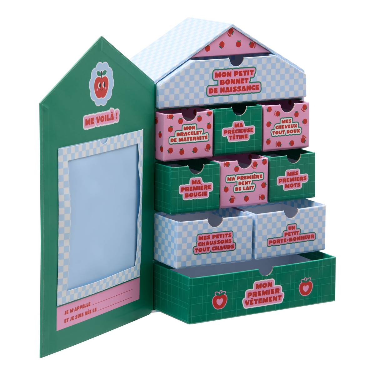 Scatola dei ricordi con 10 cassetti "Mela caramellata" 'Atmosphera x Cha Cha Pop' Multicolore