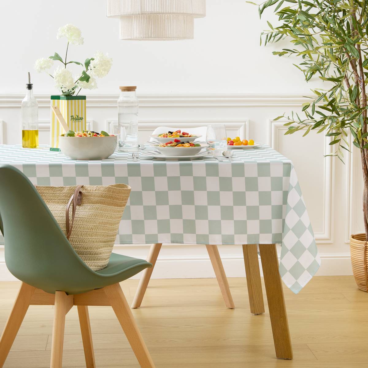 Tovaglia "Della Pasta" 300x150 cm, Verde Celadon Verde celeste