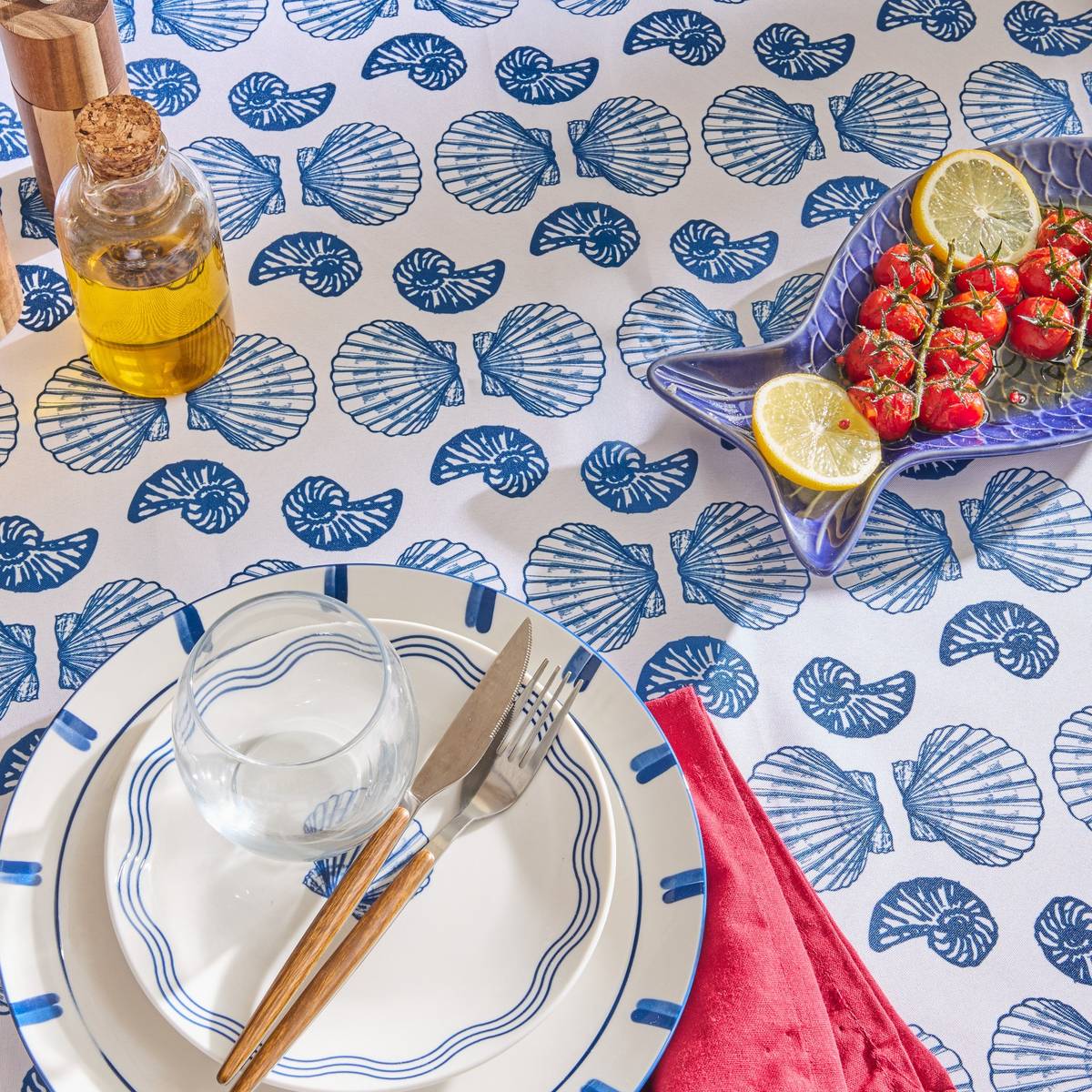 Tovaglia "Oceania" 240x140 cm, Blu Marino Blu marino