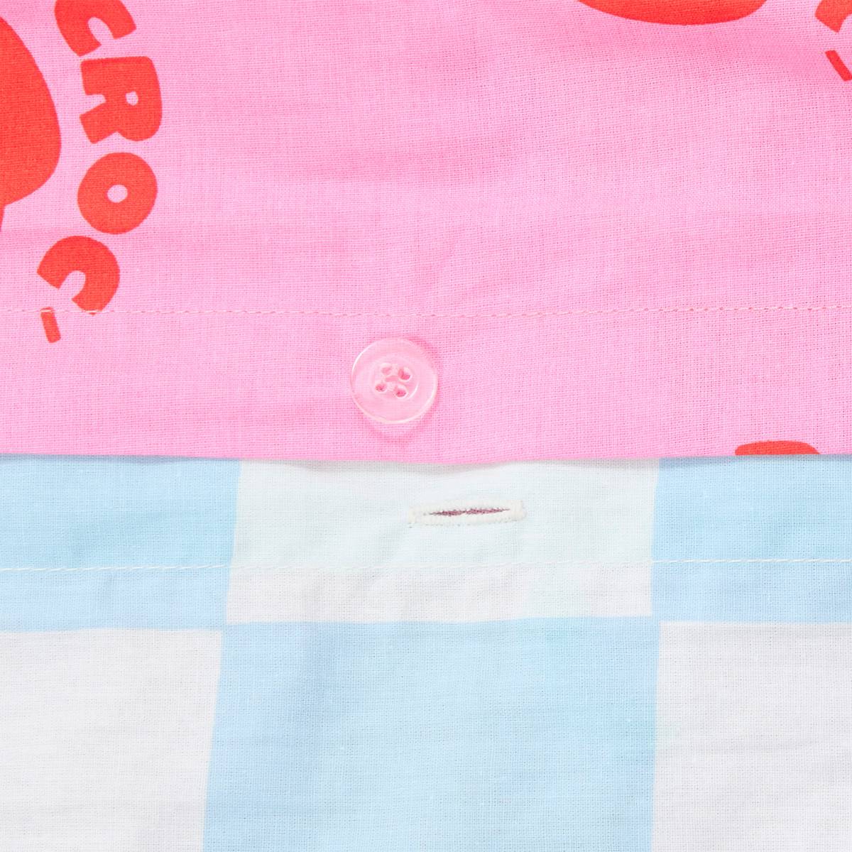 Parure letto reversibile "Mela d'amore" 200x140 cm 'Atmosphera x Cha Cha Pop' Blu