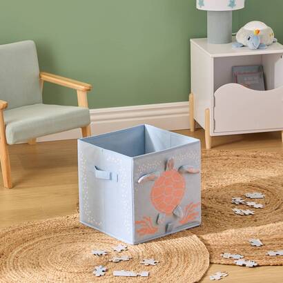 Cesto portaoggetti per bambini "orta" blu, 29x29 cm