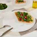 Set di 6 piatti per pizza "Pizza" vetro, D.31,5 cm Bianco