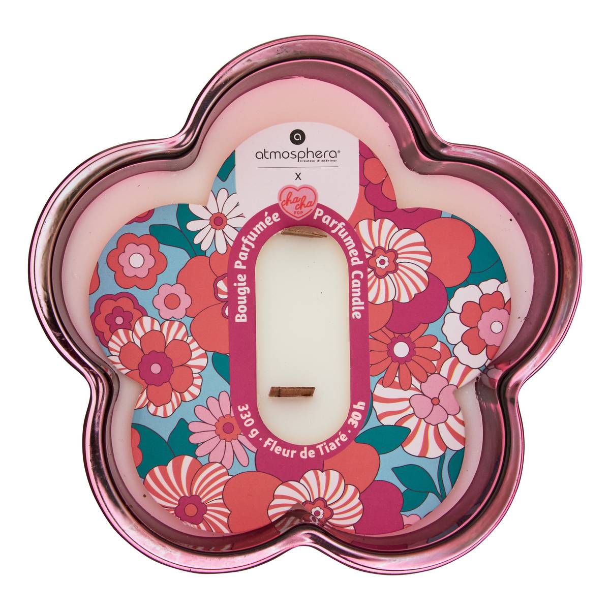 Candela profumata "Bloomorama" 330 g 'Atmosphera x Cha Cha Pop' Fiore di cotone