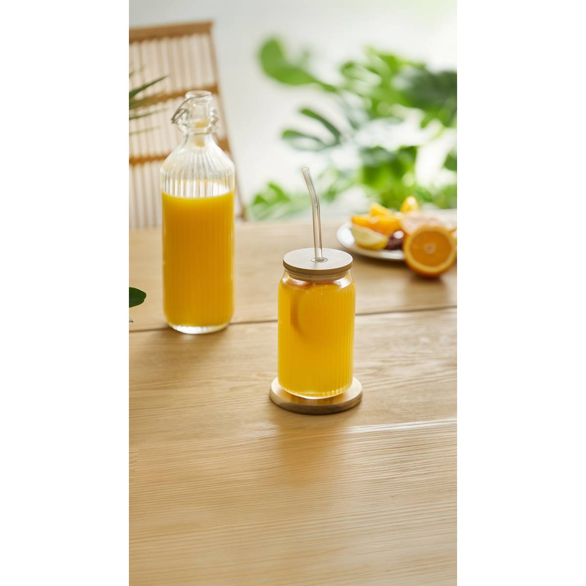 Boccale da birra in vetro "Line" 500 ml, vetro, trasparente Trasparente