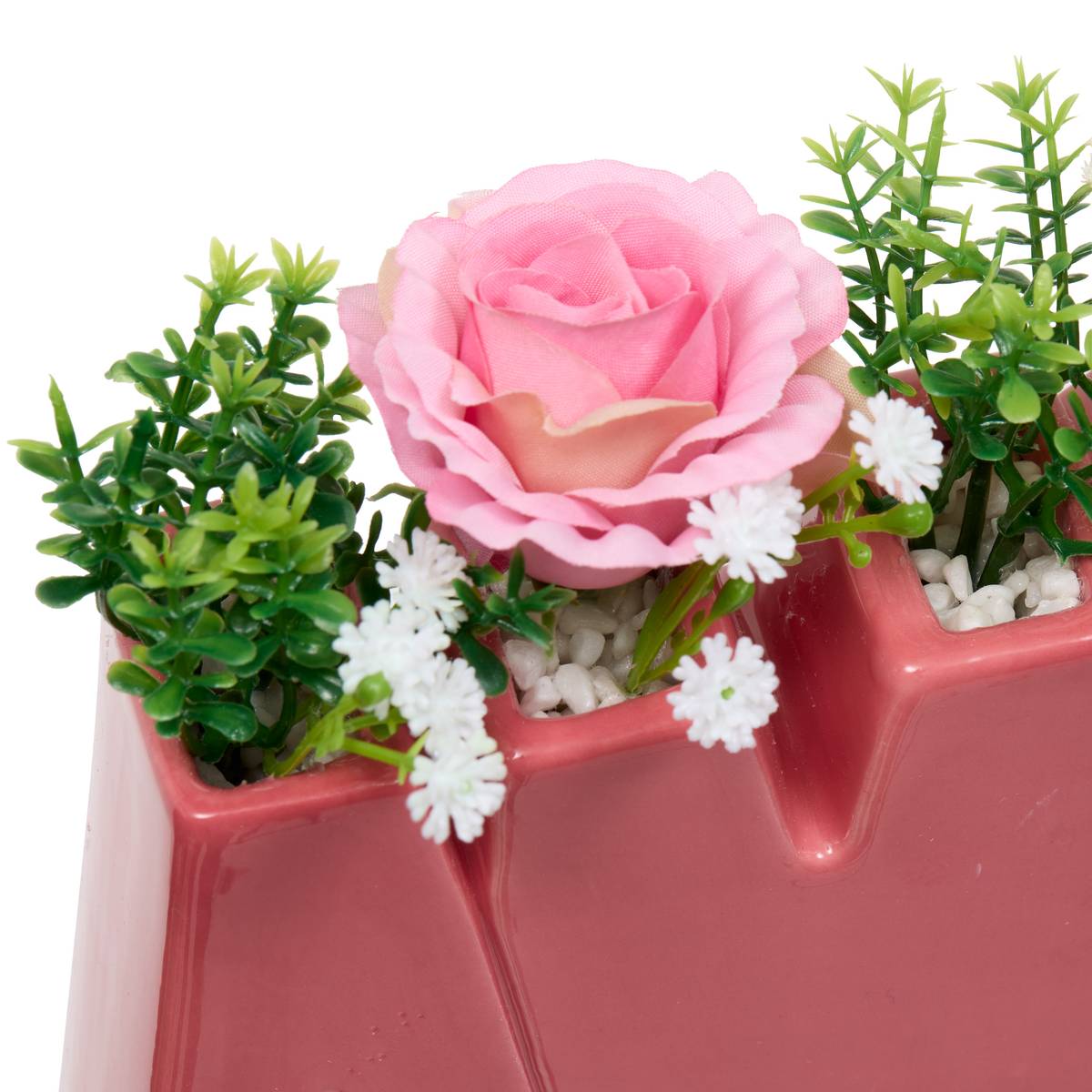 Composizione floreale "Fiore di rosa" 25,9x14 cm couleur_temp