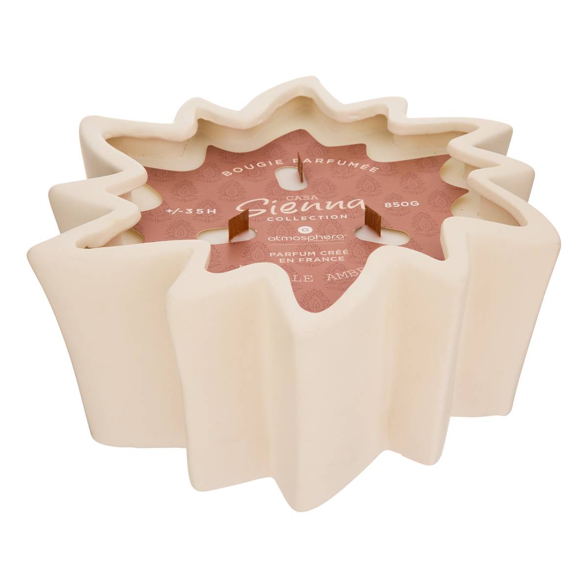 Candela profumata "Sienna" Profumo Gourmet, Vaniglia, 850g Vaniglia