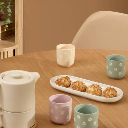 Set di 4 tazze "margot" 100 ml, new bone china (porcellana)