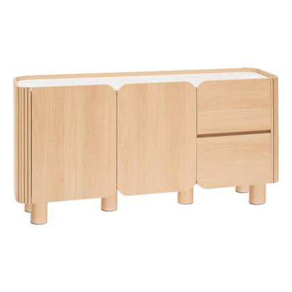 Credenza 2 ante 2 livelli "homelya" beige, 160,5x80,2 cm