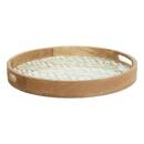 Vassoio "Inaya" Legno di mango, D.38 cm Oliva