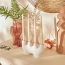 Candelabro "Sien" Gres (ceramica) Bianco, H.12,5 cm Bianco
