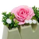 Composizione floreale "Fiore di rosa" 25,9x14 cm couleur_temp