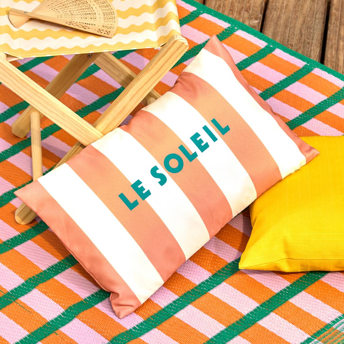 Cuscino da esterno rettangolare "Poolside" 50 x 30 cm, Poliestere, Terracotta Terracotta