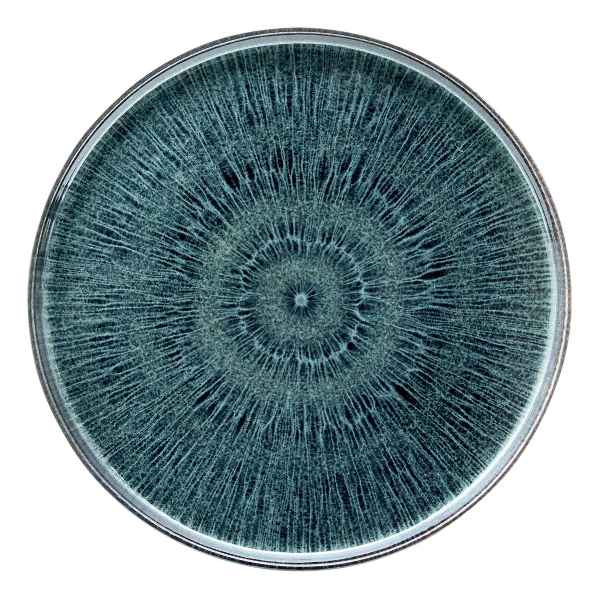 Set di 4 piatti piani "Eva" Ceramica, D.27,2 cm, Blu Blu