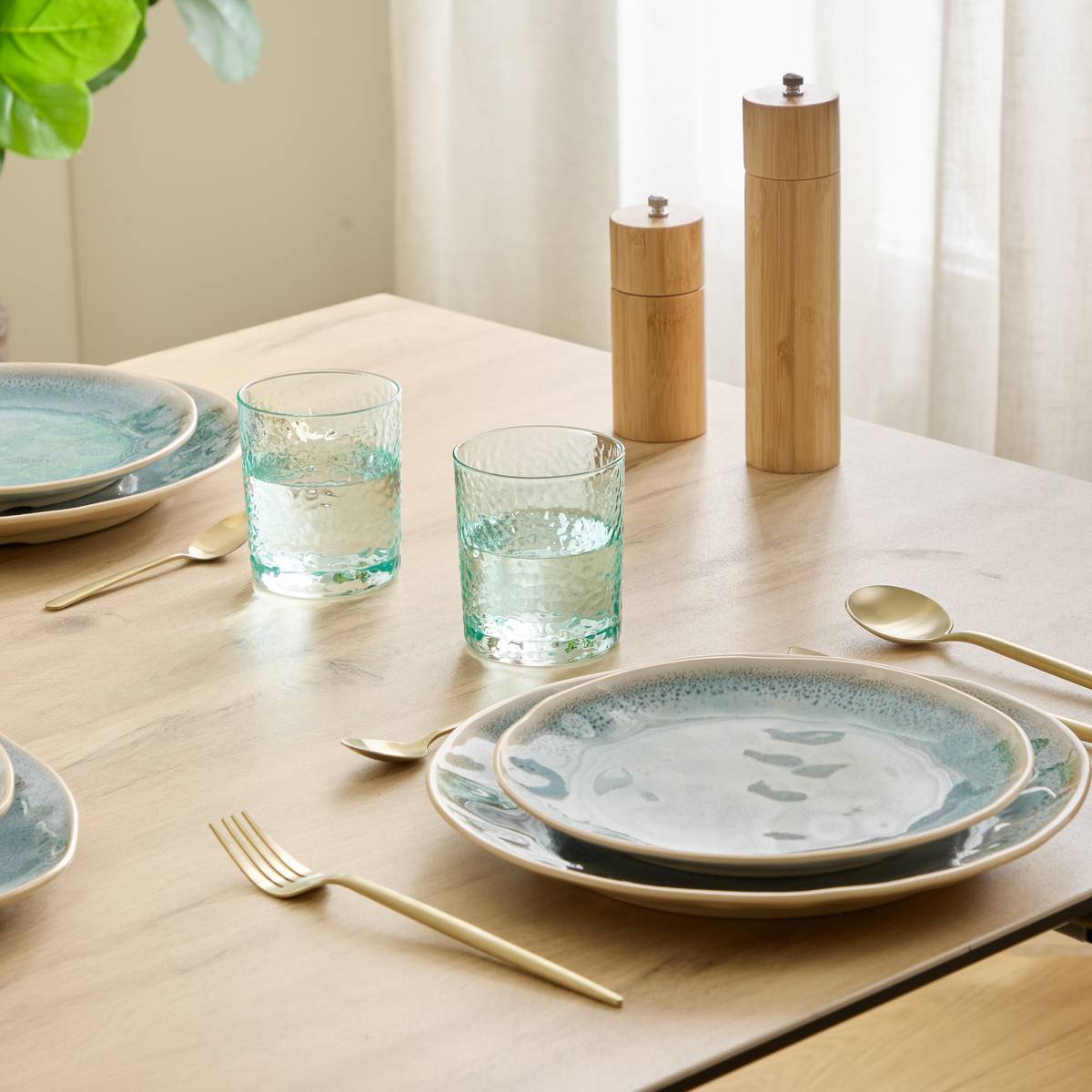 Set da 6 bicchieri bassi "Celia" 310 ml, vetro, Verde Verde