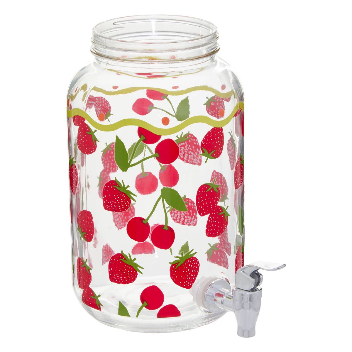Distributore di bevande "Fruity" Vetro, 4L Arancione