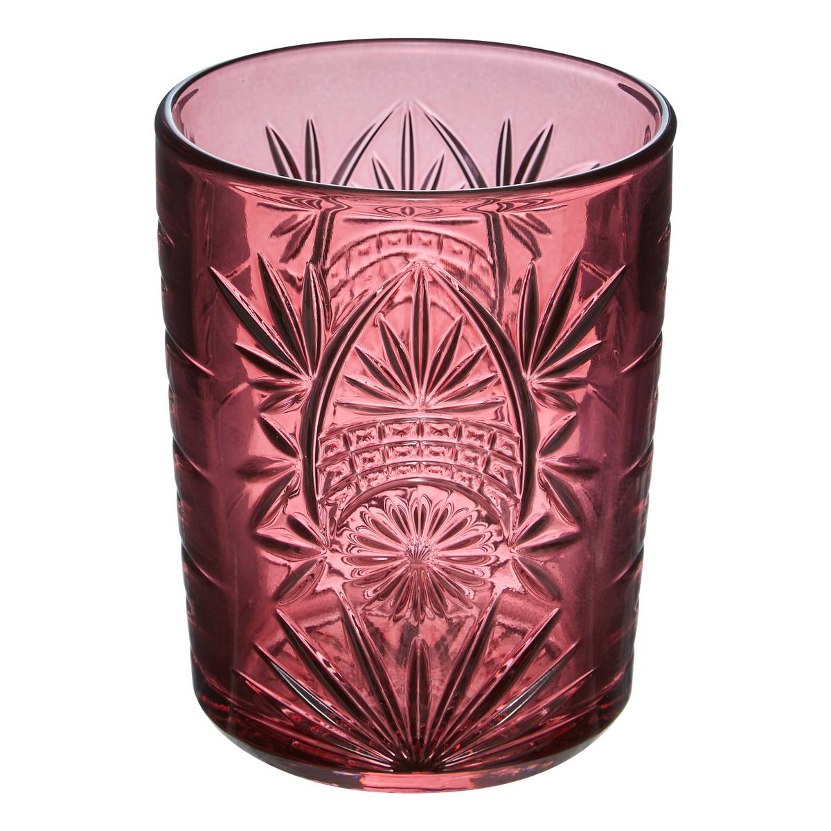Set di 4 bicchieri bassi  "Ayla" 350 ml, vetro, Rosa Rosa