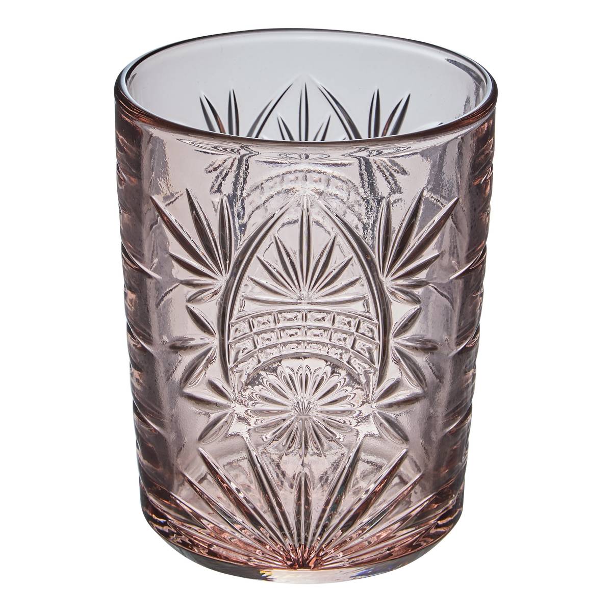Set di 4 bicchieri bassi  "Ayla" 350 ml, vetro, Rosa Rosa