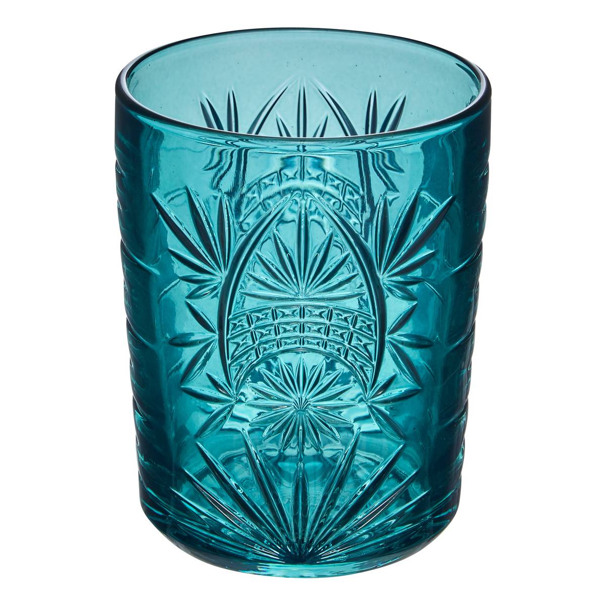 Set di 4 bicchieri bassi  "Ayla" 350 ml, vetro, Blu Blu