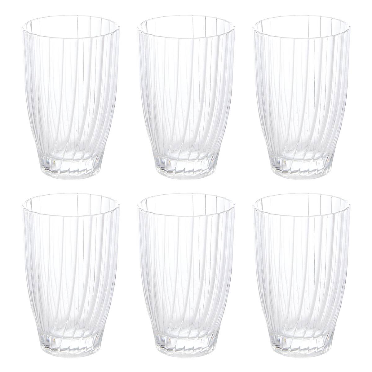 Set di 6 bicchieri "Marg'Eau" 340 ml, vetro, trasparente Trasparente