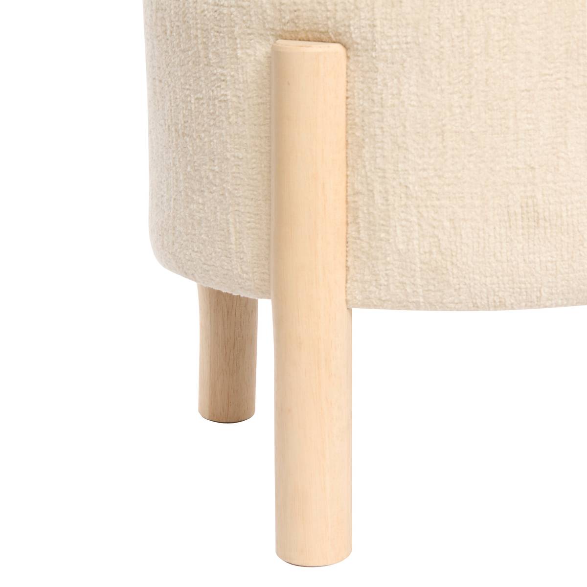 Sgabello contenitore "Elki" Bianco, H.45,5 cm Bianco