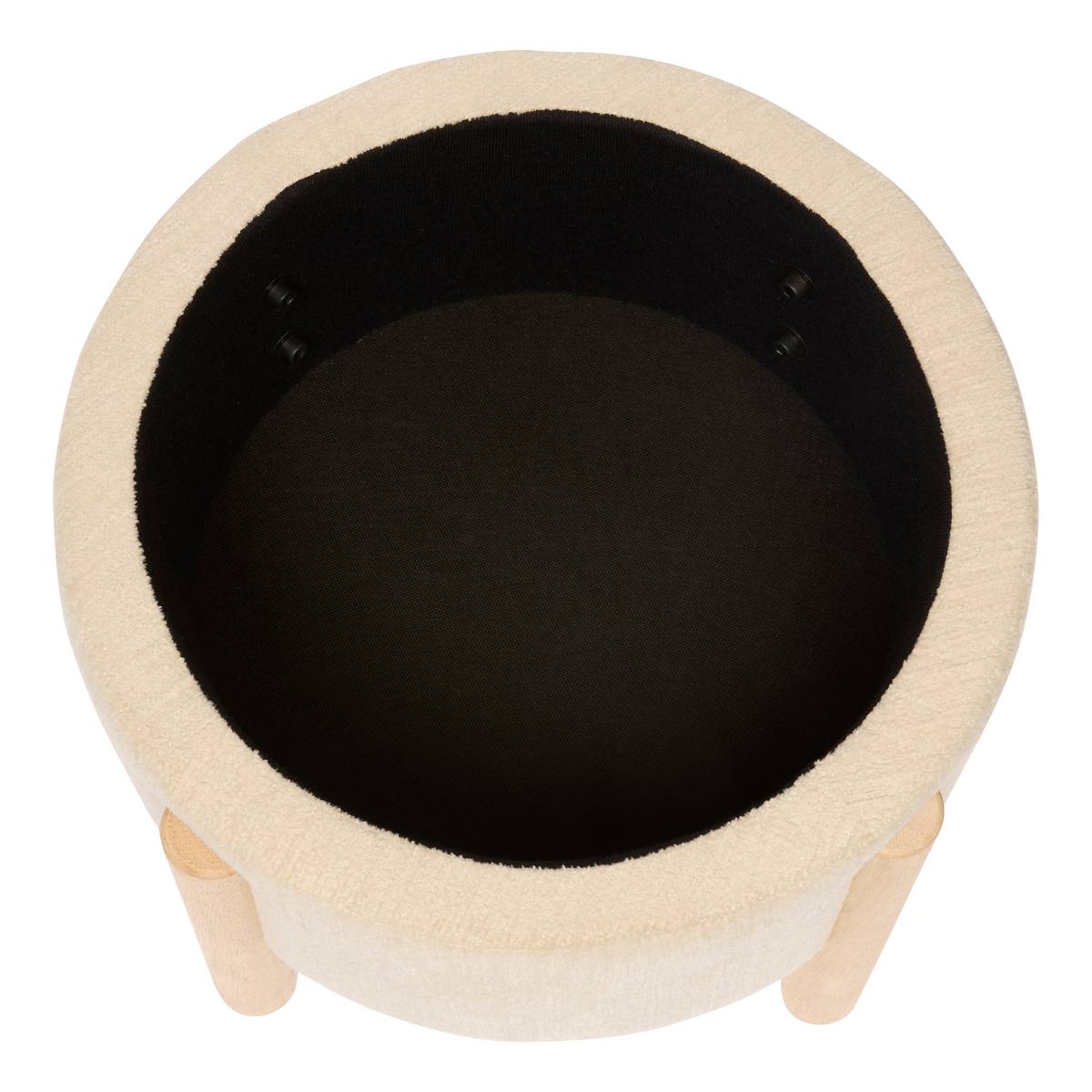 Sgabello contenitore "Elki" Bianco, H.45,5 cm Bianco