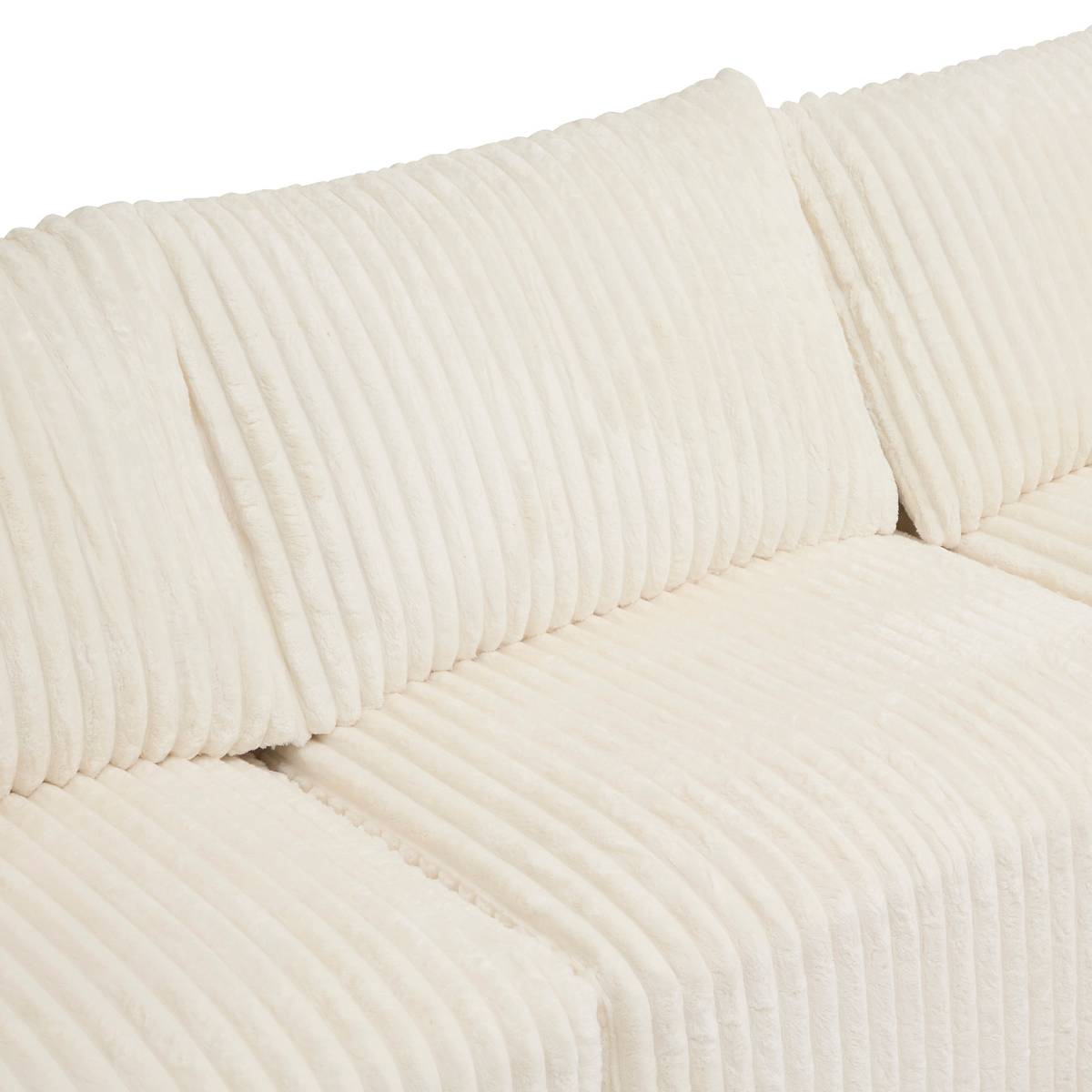 Divano "Solka" 3 posti, L. 254 cm, Avorio Avorio