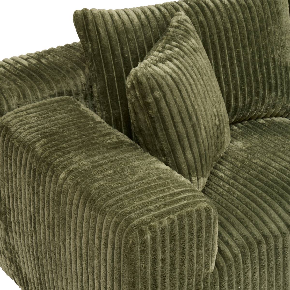 Divano "Solka" 3 posti, L. 254 cm, Verde kaki Verde cachi