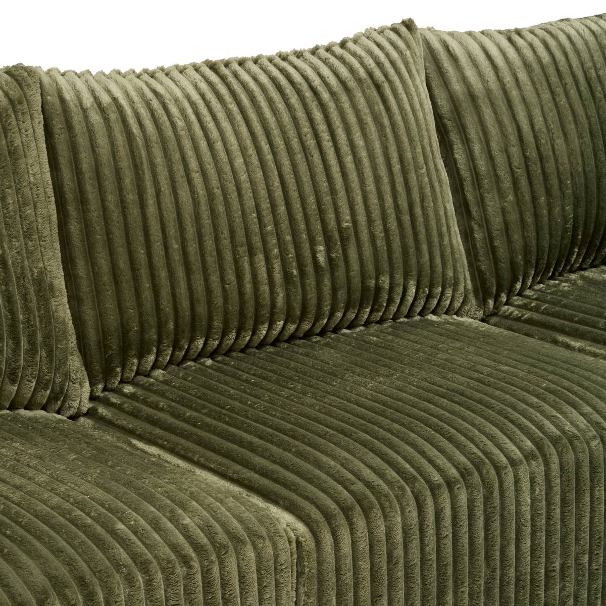 Divano "Solka" 3 posti, L. 254 cm, Verde kaki Verde cachi