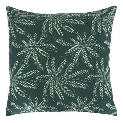 Cuscino da esterno quadrato the palm resort verde 55 x 55 cm, poliestere riciclato