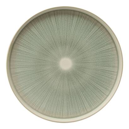 Set di 4 piatti piani "eva" ceramica, d.27,2 cm, verde