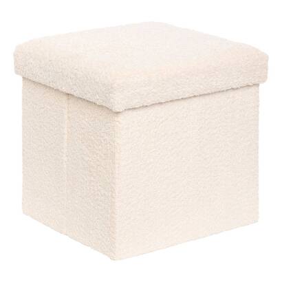 Pouf pieghevole "soana" avorio, 38x38 cm