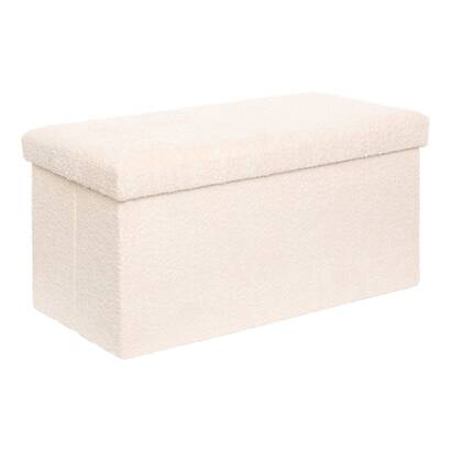 Pouf pieghevole doppio "soana" avorio, 76x38 cm