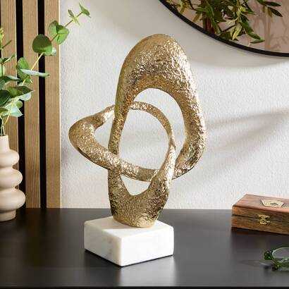 Oggetto decorativo "dana" dorato, h.34,5 cm
