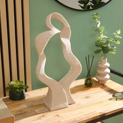 Oggetto decorativo "salma" beige, h.43,5 cm