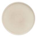 Lot de 4 assiettes plates "Chiara" Gres (ceramica), D.27 cm Beige