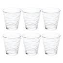 Set di 6 bicchieri bassi "Pedr'Eau" 250 ml, vetro, Trasparente Trasparente
