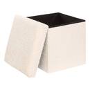 Pouf pieghevole "Soana" Avorio, 38x38 cm Avorio