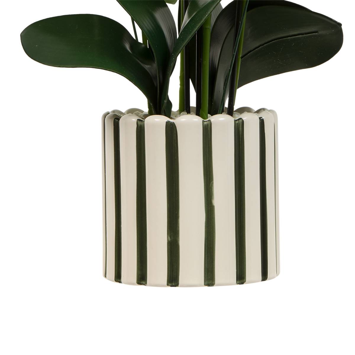 Fiore artificiale in vaso "Asia" Gres (ceramica), H.81 cm Verde
