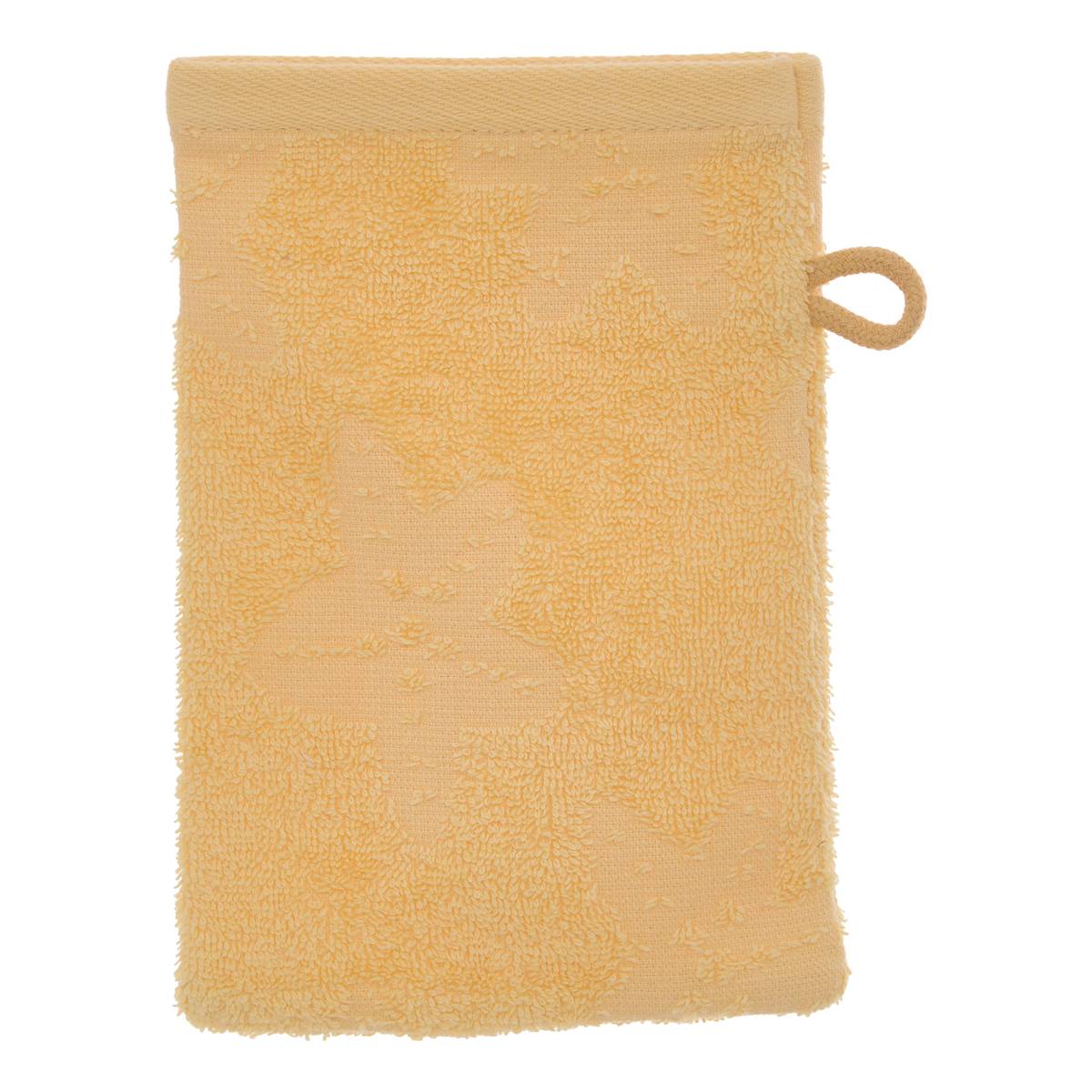 Accappatoio e guanto da bagno per bambini "Orta" Giallo, 50x2 cm Giallo