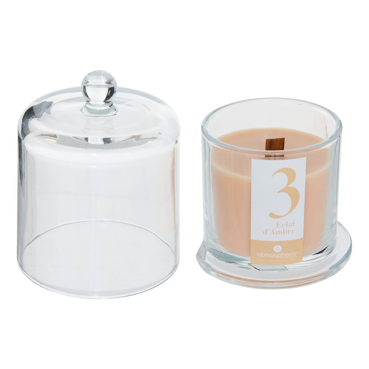 Candela profumata "Numia" Profumo Legnoso, Ambra, 240g Ambra