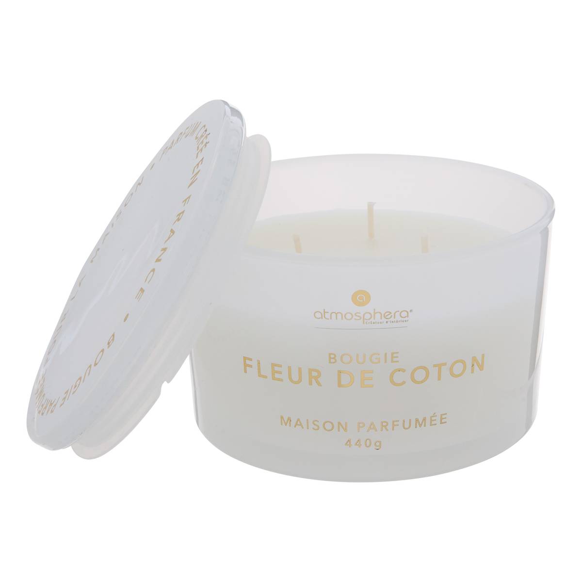 Candela Profumata "Glowy" Profumo floreale, Fiore di cotone, 440g Fiore di cotone