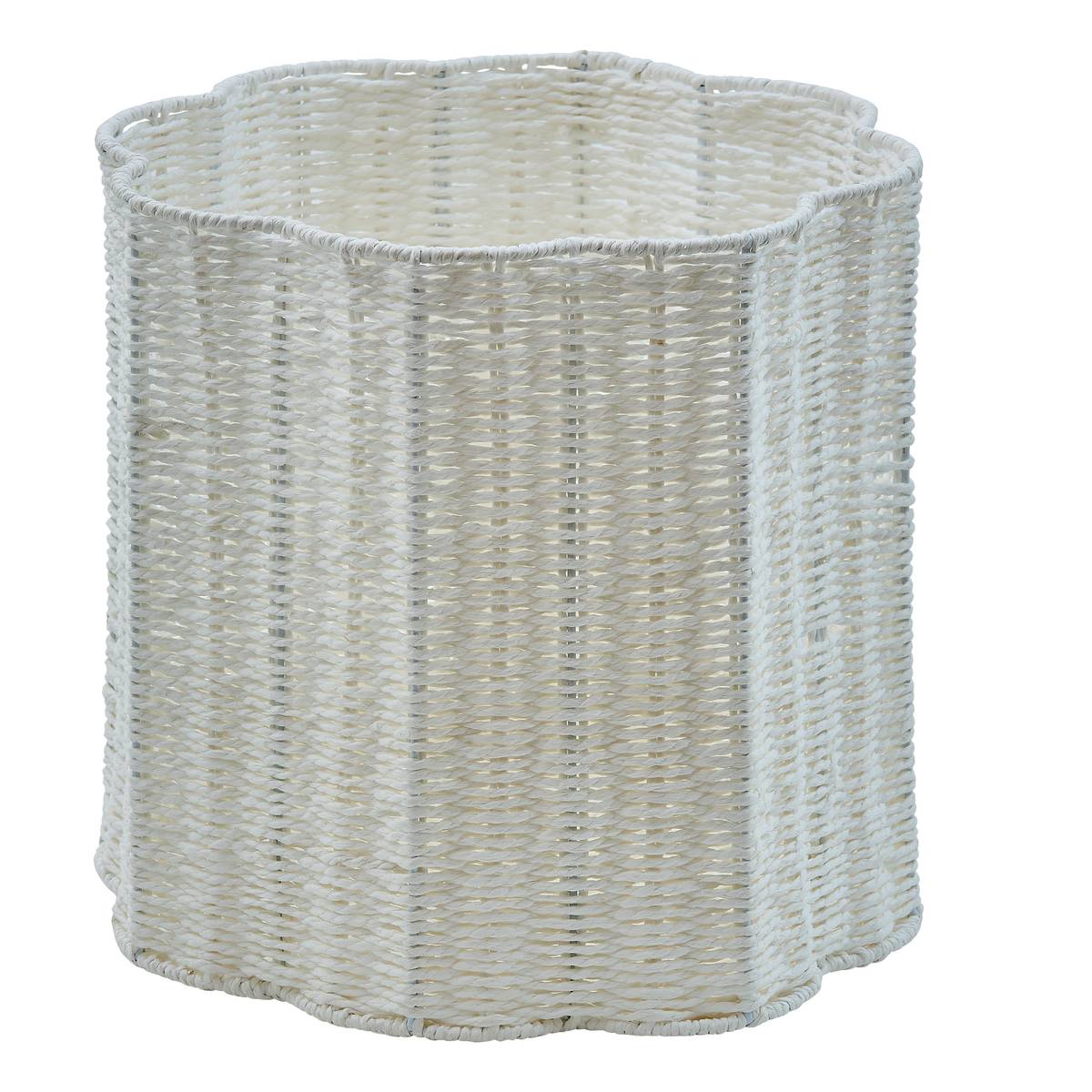 Set di 3 cestini portaoggetti "Fiore di rosa" Bianco, D.38/31/25 cm Bianco