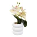 Fiore artificiale in vaso "Mick" H.23 cm Bianco