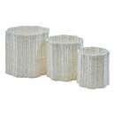 Set di 3 cestini portaoggetti "Fiore di rosa" Bianco, D.38/31/25 cm Bianco