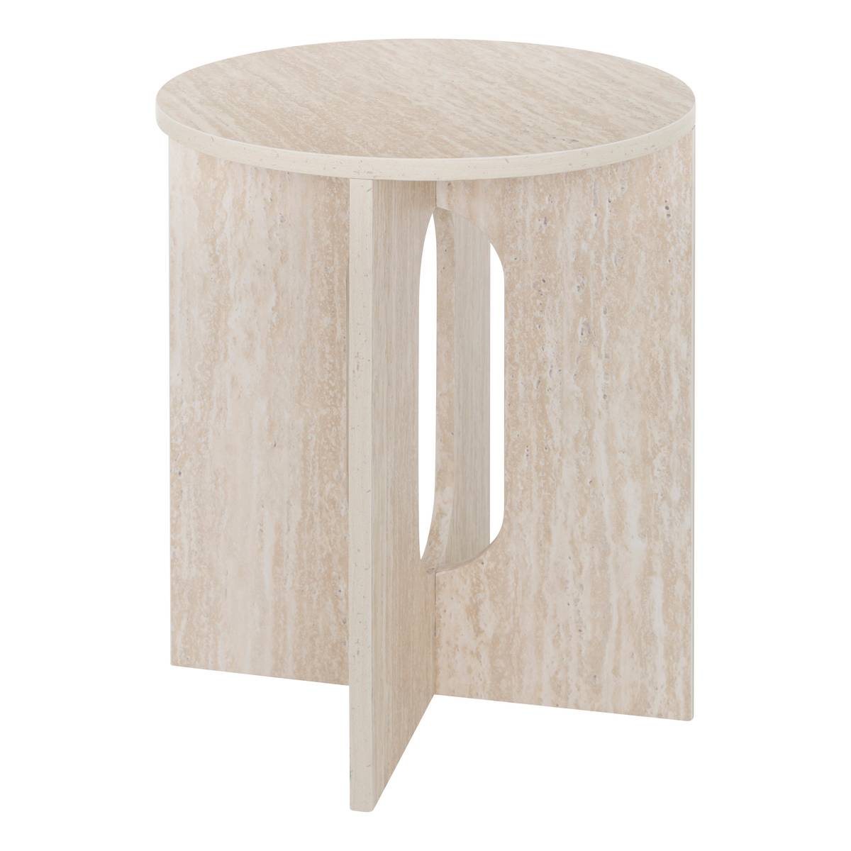 Tavolino "Anaya" Beige, Ø 40 cm Beige